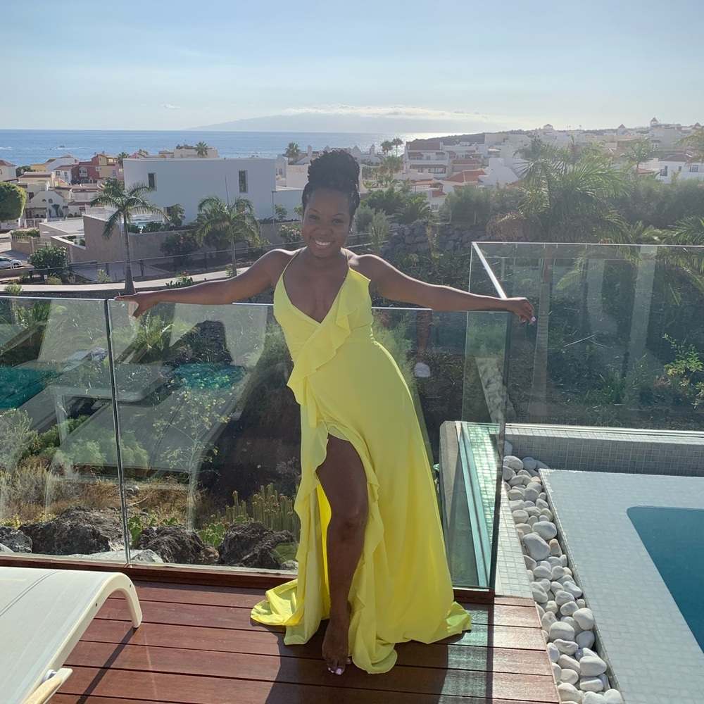Shein Yellow Maxi Dress
